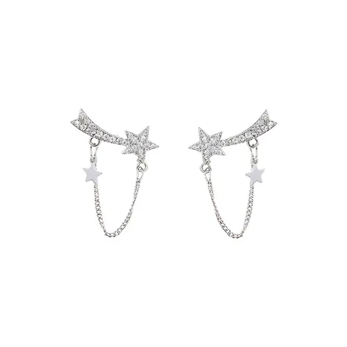 Universe Search S925 Silver Stud Earrings Women's