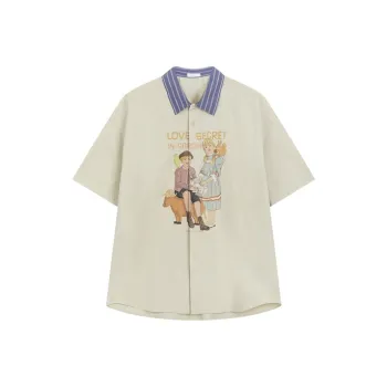 Bosieagender Shirts Unisex Beige Apricot