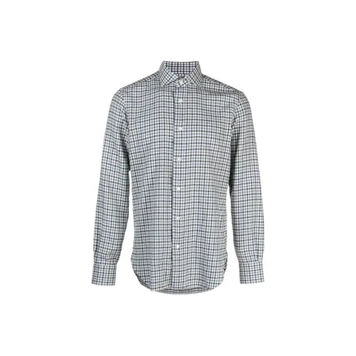 BARBA Fine check Cotton Flannel Shirt