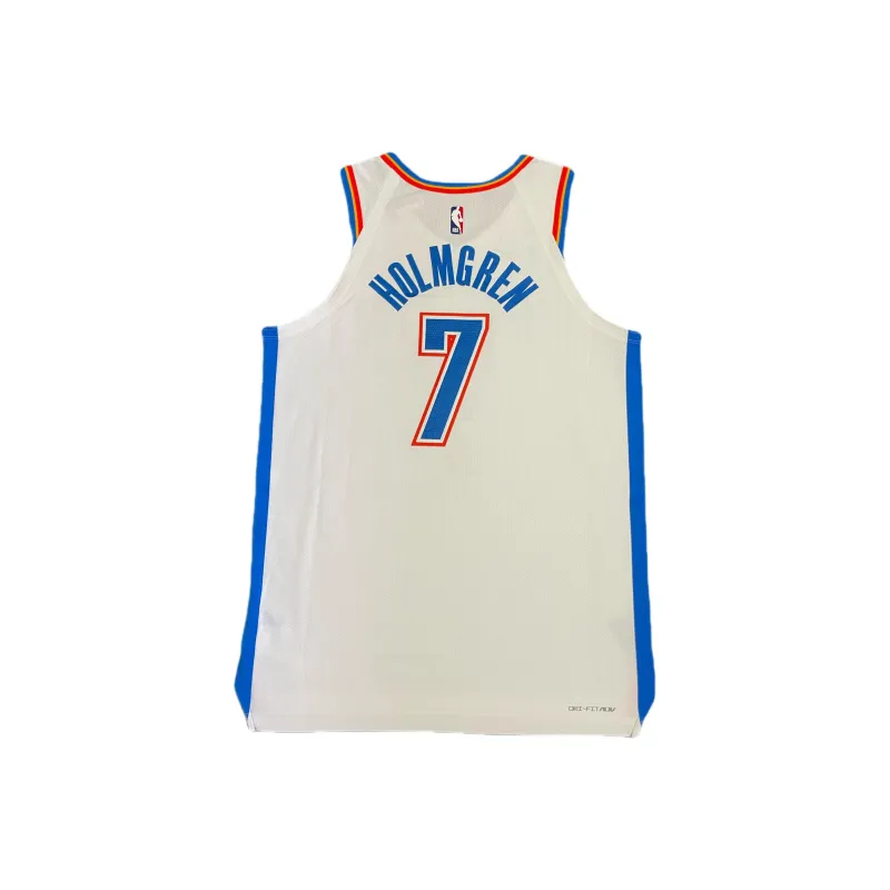 Nike x NBA Oklahoma Thunder Team SS25 Basketball Jersey Men's White-1