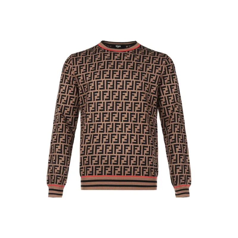 FENDI Sweaters Men Brown-0