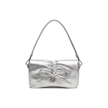 Staccato Sheepskin Shoulder Bag Trumpets Women's Starlight Silver/Vintage Dark Coffee
