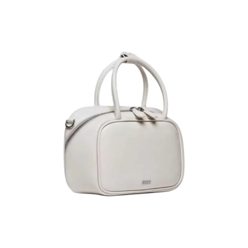 ZESH Cow Leather Bowling Bag, Handbag Small Size Women's Multicolor-5