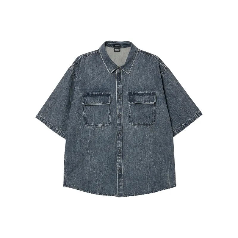 JACK JONES· Shirt Men's A14 Dark Denim Blue-0