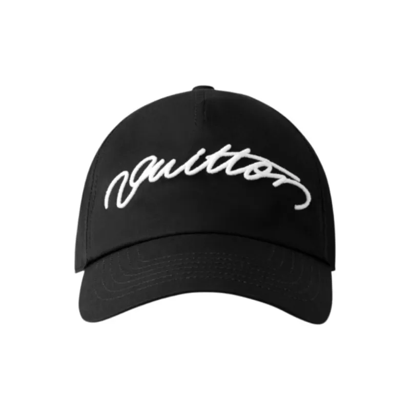 LOUIS VUITTON Cotton Baseball Caps Men's Black-1