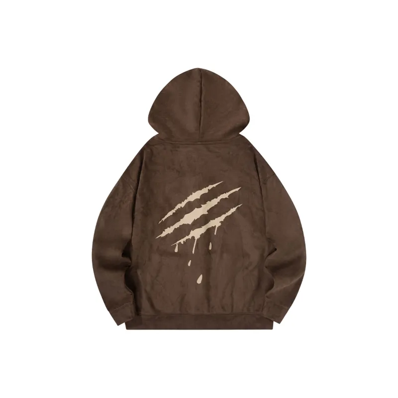 Suamoment American Casual Loose Fit Sweatshirt Coat Unisex-7