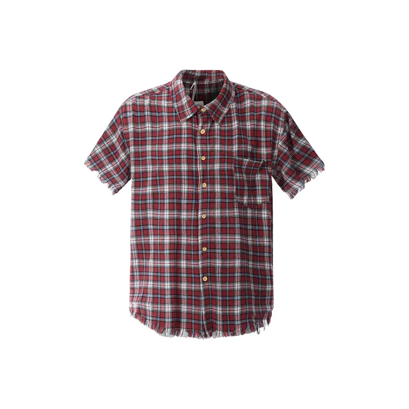GBXM Shirt Unisex Red Plaid Color-0