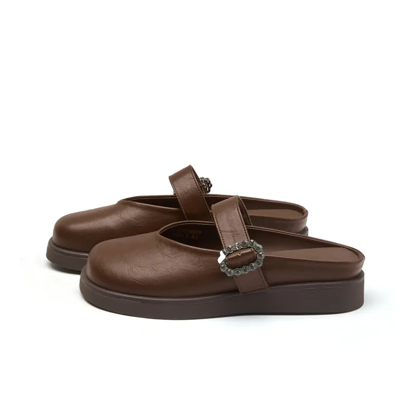 La Chapelle Rubber Sole Abrasion Resistant Closed Toe Slippers Women's-2