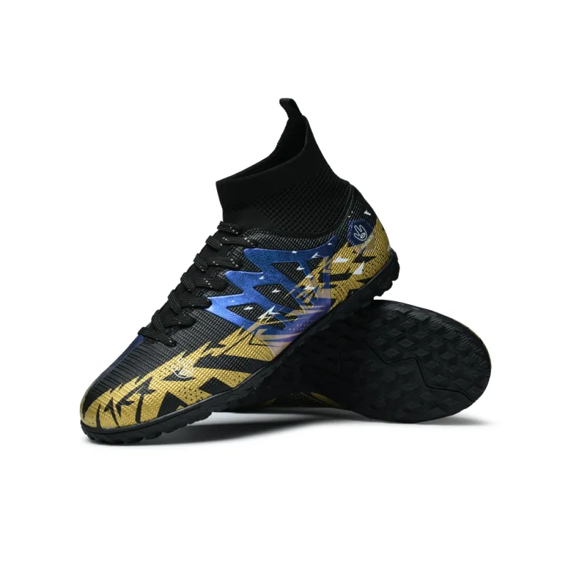 QIUTEXIONG MG Multi Ground Soft Ground, Firm Ground, Artificial Ground Slip Resistant Coverage Soccer Shoes Unisex-9