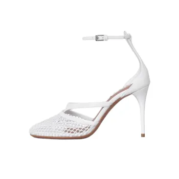 Alaia Infradito Slim Heel High Heels 9cm Women's White
