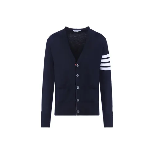 THOM BROWNE 4 Bar V Neck Cardigan