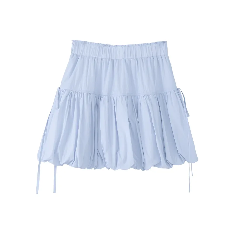 Fstudio Puffy Skirt Casual Short Skirts Women's Blue-1