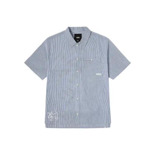 Vans Shirt Men's Blue White Stripes