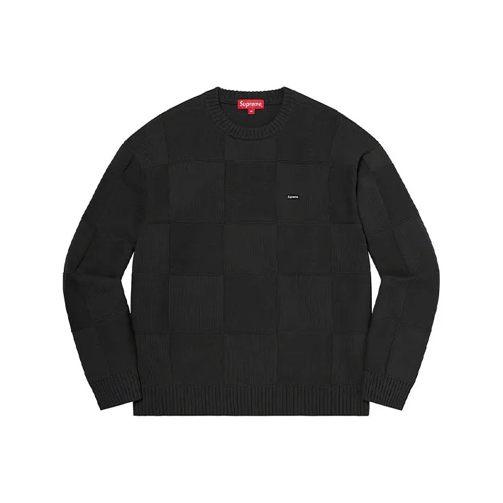 Supreme Tonal Checkerboard Small Box Sweater-2