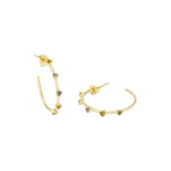 Radiant Stainless Steel Earrings Unisex Gold