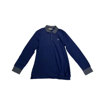 Burberry Polo Shirts Men Blue