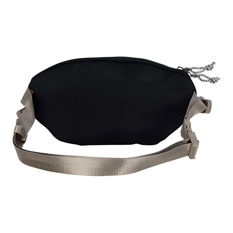 Doughnut Nylon Fabric One Shoulder Crossbody Fanny Pack Women's Black-1
