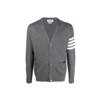 THOM BROWNE 4 Bar Striped Cardigan