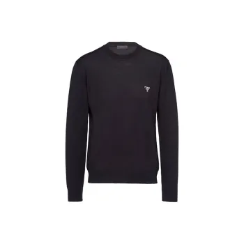 PRADA Logo Embroidered Crewneck Jumper