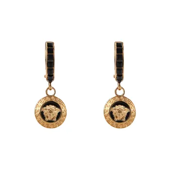 VERSACE Earrings Women's Black/Gold