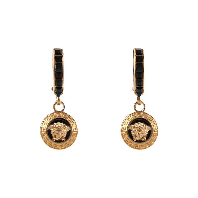 VERSACE Earrings Women's Black/Gold-0