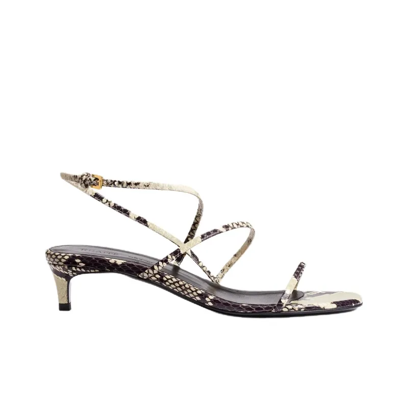KHAITE 35mm Snakeskin print Sandals Women's-1