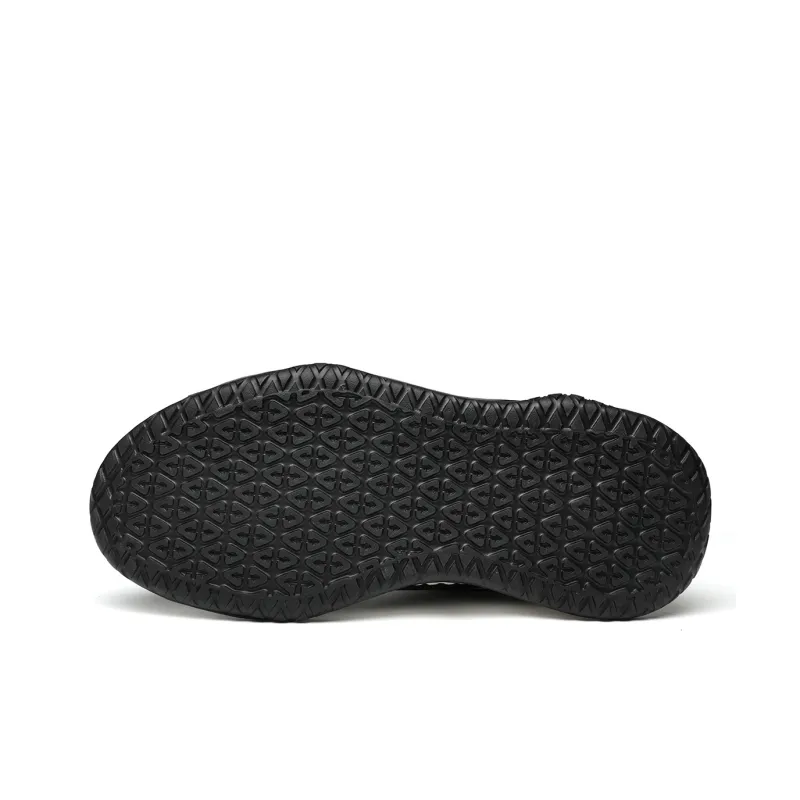 HD Slip Resistant Waterproof Abrasion Resistant Height Increasing Low Top Skateboard Shoes Men's Black-1