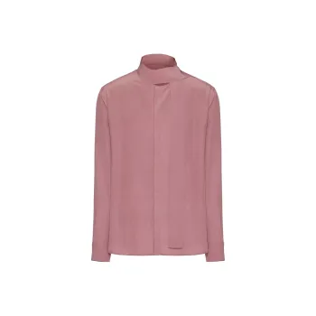 Valentino FW23 Washed Silk Shirt With Neck Tie Shirt Men's Fuchsia