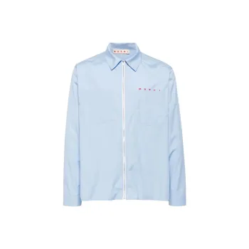MARNI Logo Printed Long Sleeved Zipped Shirt
