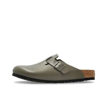 Birkenstock Boston Abrasion Resistant Slip Resistant Closed Toe Slippers Unisex Gray Regular Loose Fit