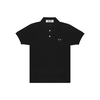 CDG Play SS24 Polo Shirt Unisex Black