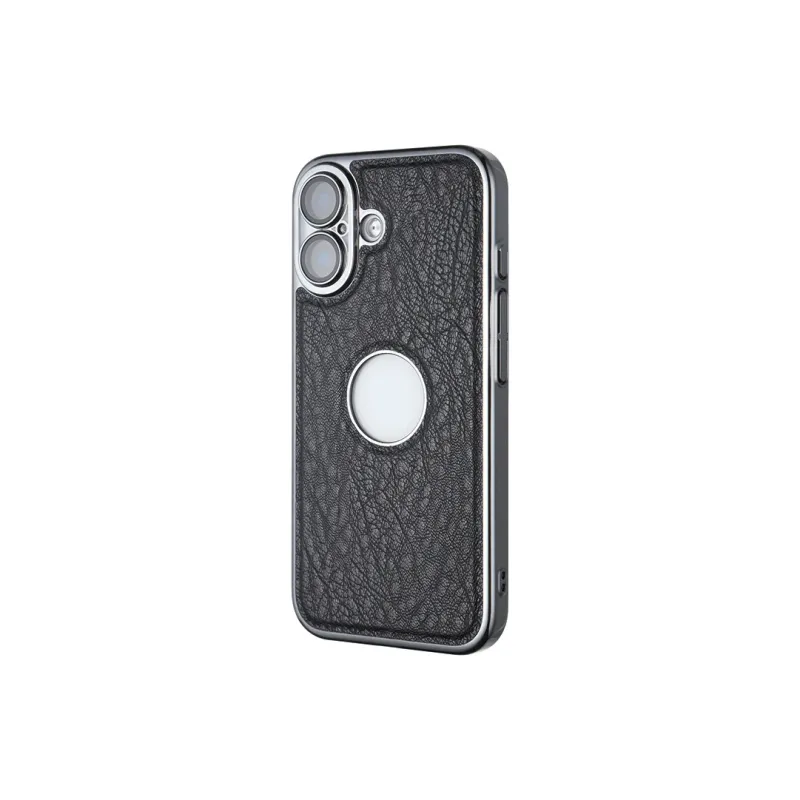 Kona Chun Genuine Leather Material Nostalgic Classic Tricolor Phone Cases Compatibility Apple 16/15/14/13/12/iPhone 16-6
