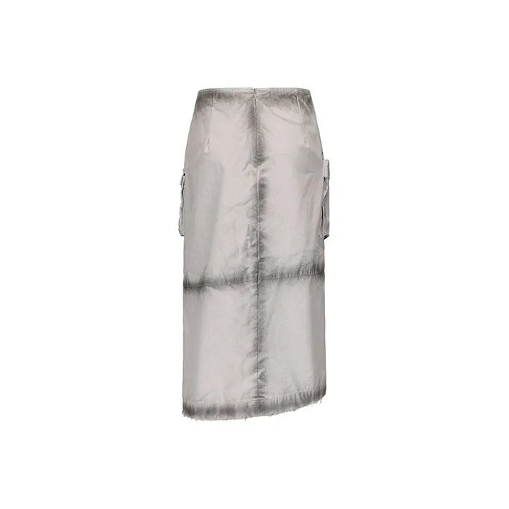 VANN VALRENCÉ Cargo Short Skirts Women's Light Gray-1