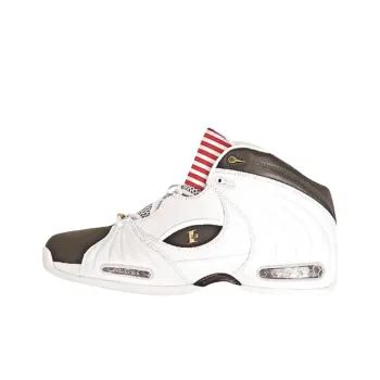 Reebok Question 2 Anti Slip Wear Resistant Mid Top Vintage Basketball Shoes Unisex White