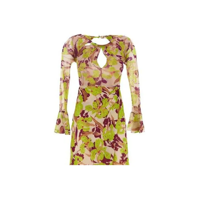 PINKO SS23 Long Sleeved Dress Women's Multicolor-4