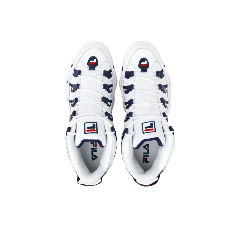 FILA Stackhouse Spaghetti Mid Top Basketball Shoes Men's White-3