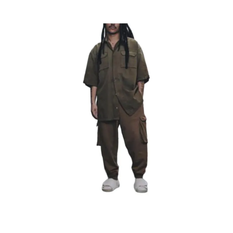 ZARA Samuel Ross Collaboration Shirts Men Olive Green-0