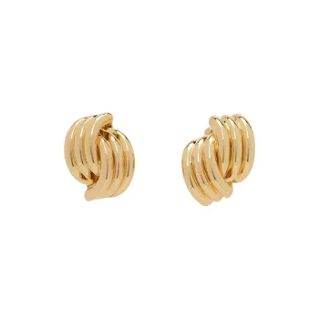Anine Bing 14K Gold, Brass, Gold Plated Earrings Women's Gold
