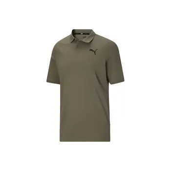 PUMA Polo Shirt Men's Dark Green Moss - Black