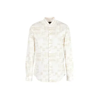 ARMANI EXCHANGEAE SS24 Shirt Men's Ecru