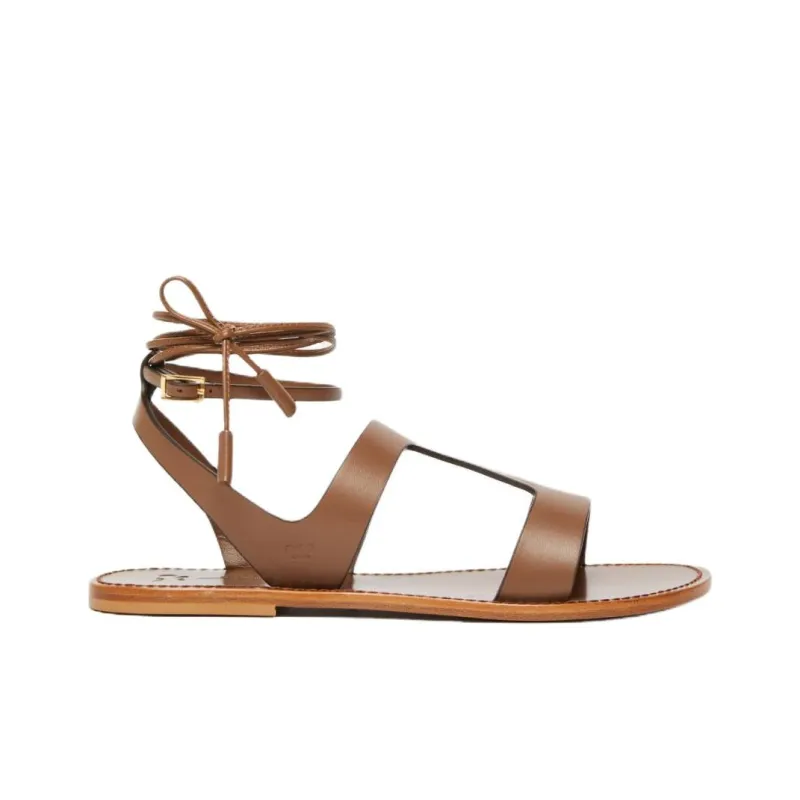 WEEKEND MaxMara One Strap Sandals Women's Brown-1