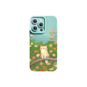 I Create My Art Silicone Material Kitten On The Tree Phone Cases Compatibility Apple Collection