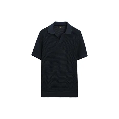 Massimo Dutti Polo Shirt Men's Navy Blue