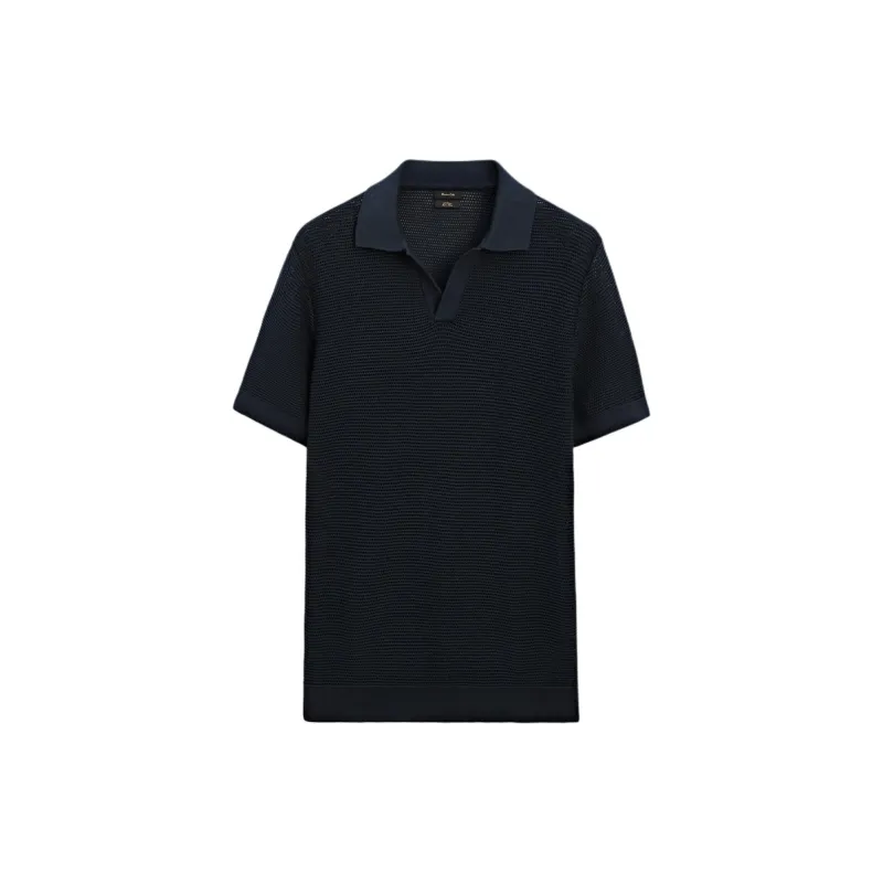 Massimo Dutti Polo Shirt Men's Navy Blue-0