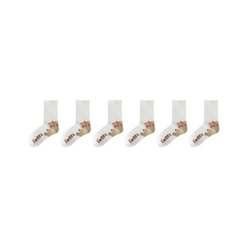 Cotton Gene Mid Calf Socks Women's Combo Set-32