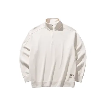 Anta Variety Training Collection Sweatshirt Men's Fishbelly White