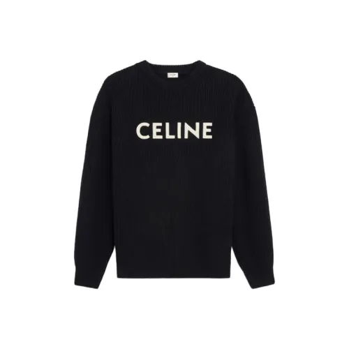 CELINE Oversized Sweater In Ribbed Wool