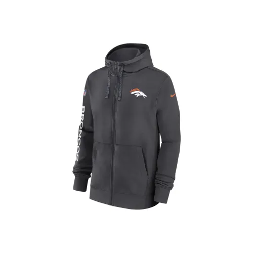 nike jordan Denver Broncos Sideline Team Issue Club Men's nike jordan Full Zip Hoodie