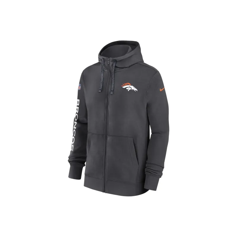 Nike Denver Broncos Sideline Team Issue Club Men's Nike Full Zip Hoodie-0