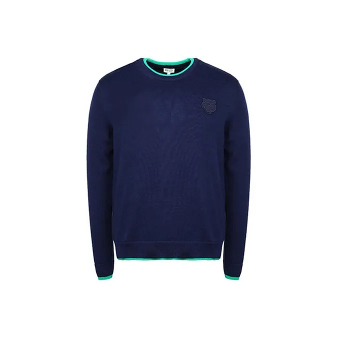 KENZO Loose Fit Knitwear Men's Dark Sky Blue-0